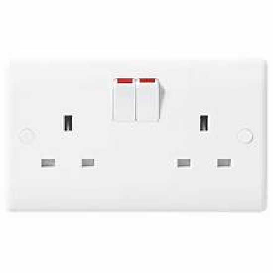 BG 822DP 2 GANG 13A 2 POLE SWITCHED  SOCKET 