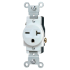 OM20RH-I–NEMA 6-20R 20 Amp 250 Volt Single Receptacle Commercial Grade Ivory